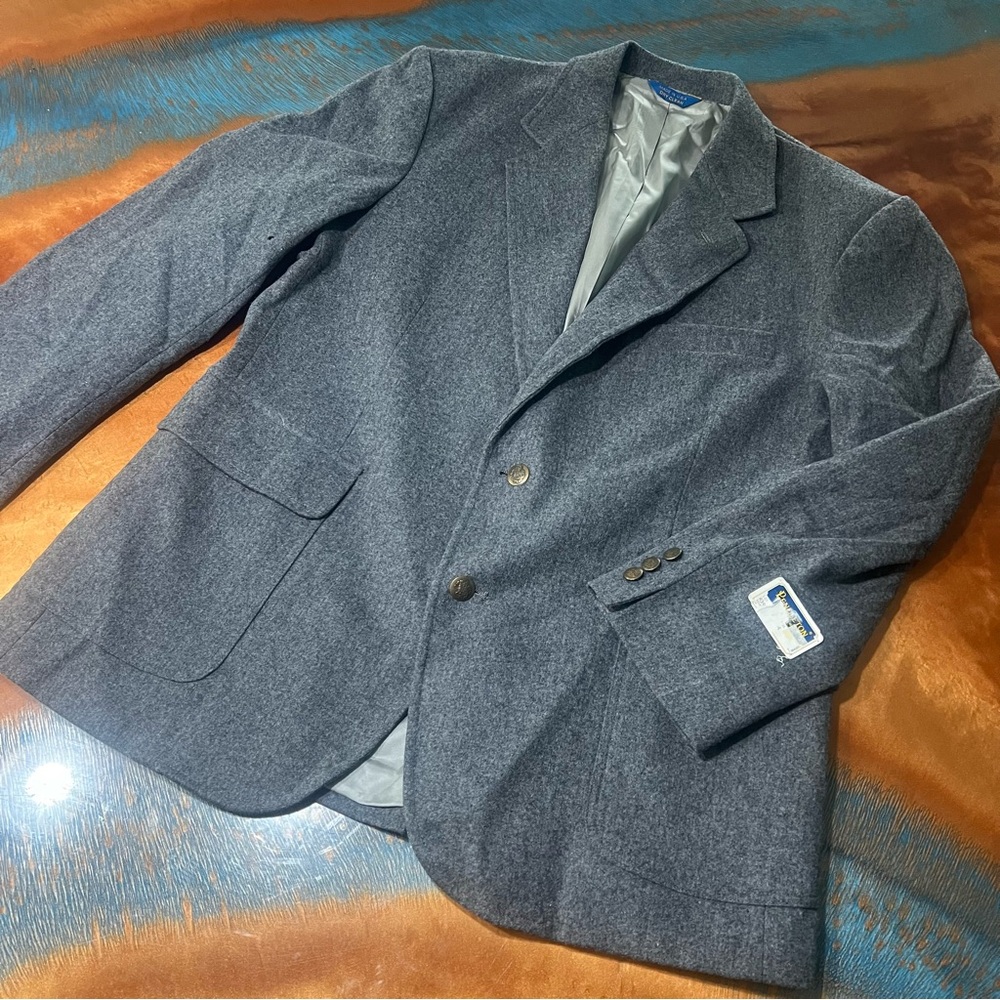 Vintage Pendleton Gray Wool Sport coat jacket size 44 USA NOS New